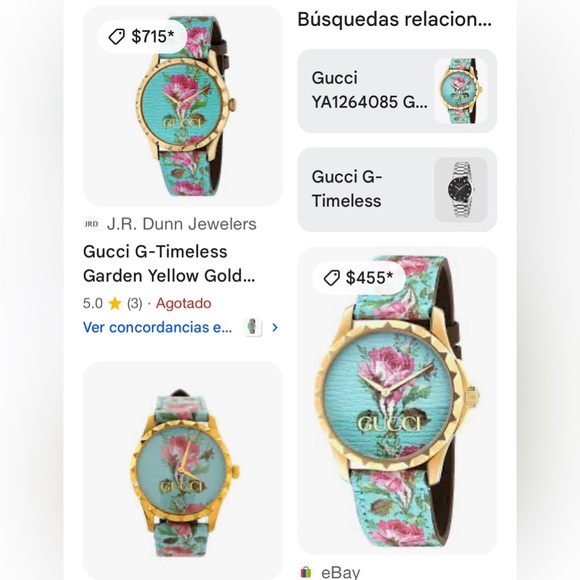 GUCCI YA1264085 G-Timeless “AQUA FLORA” Ladies Watch - Picture 16 of 16